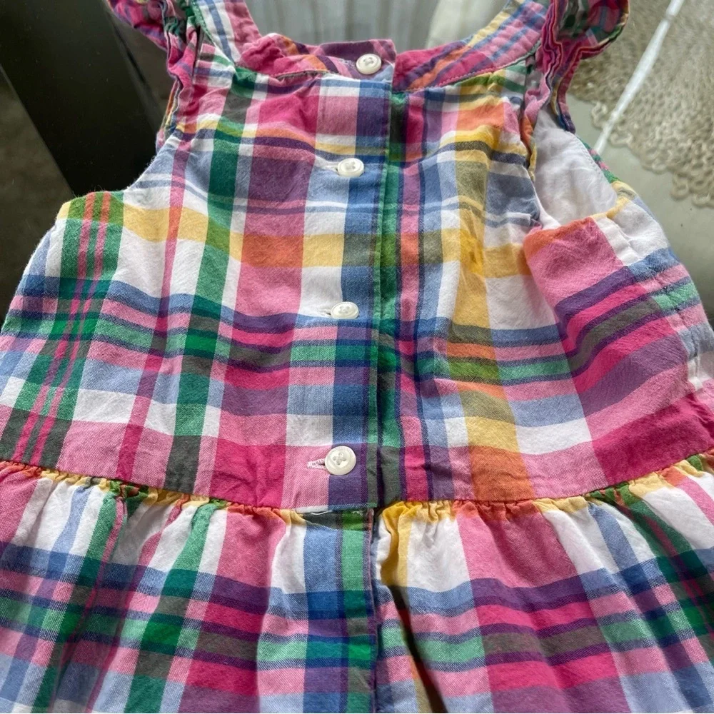 Ralph Lauren 24 Months Baby Girl Pink‎ Plaid Dress Spring Summer